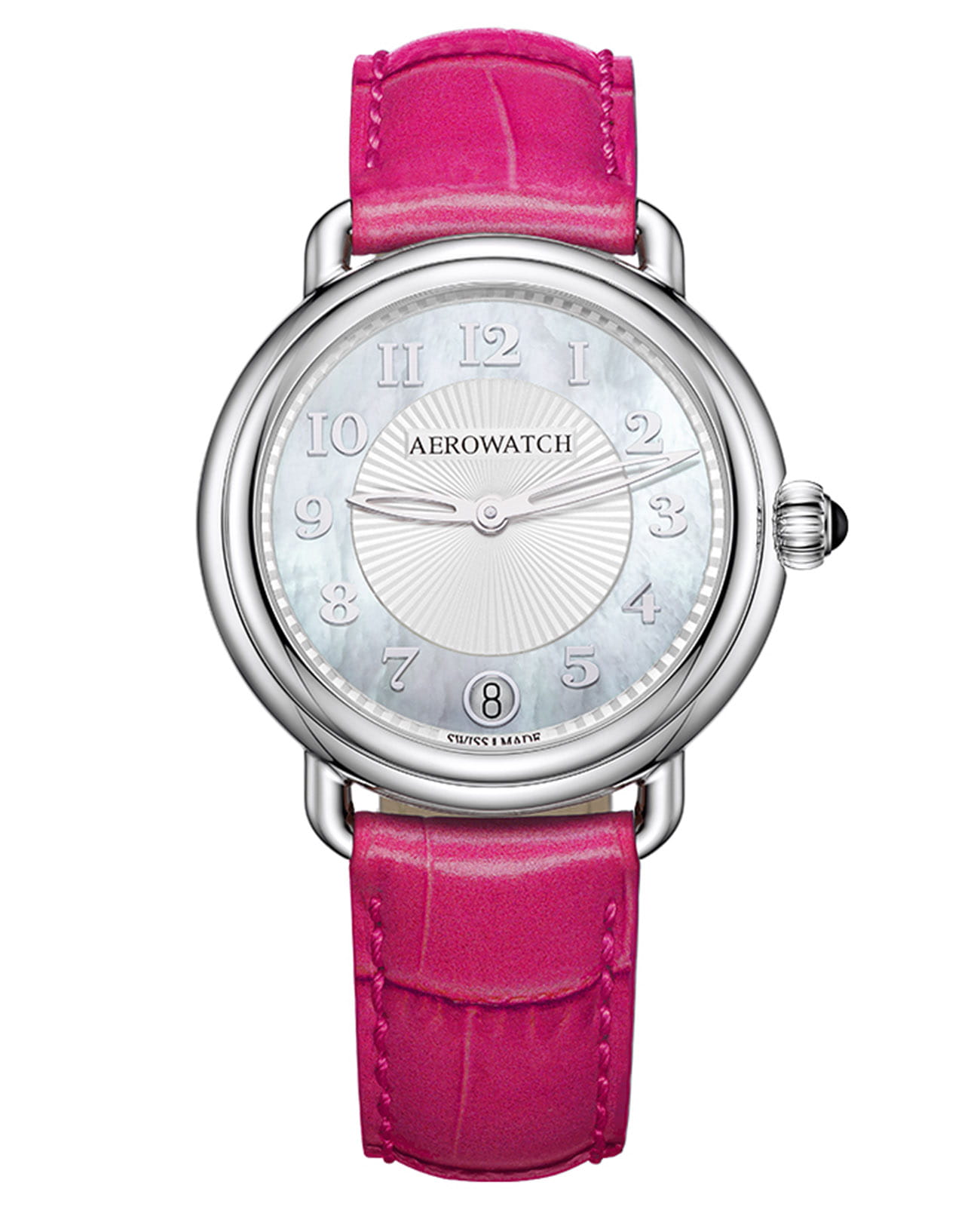 Aerowatch Aerowatch 1942 42960 AA19  42960 AA19 кварцевые женские часы перламутровый циферблат, браслет кожаный — вид спереди